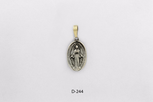 Dije Virgen María Plata 925 Y Oro Estuche Regalo D244