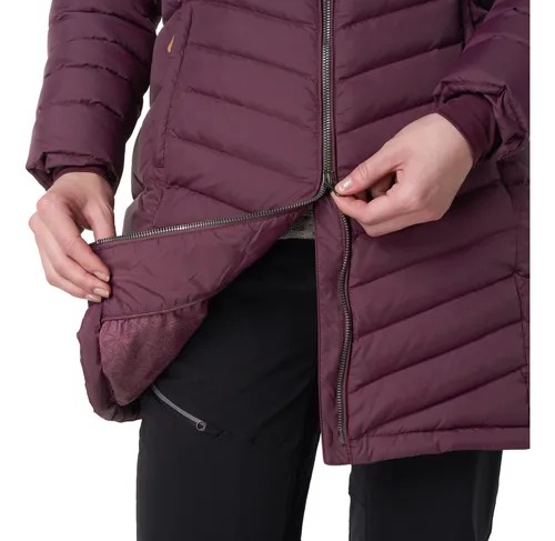 Chaqueta Mujer Lippi Quilca Down Long Hoody Jacket Burdeo I1