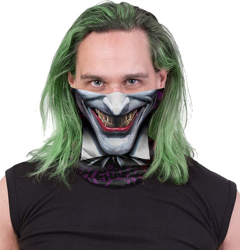 Dc Comics - Joker - Ha - Cubrebocas Multifuncionales - L Neg