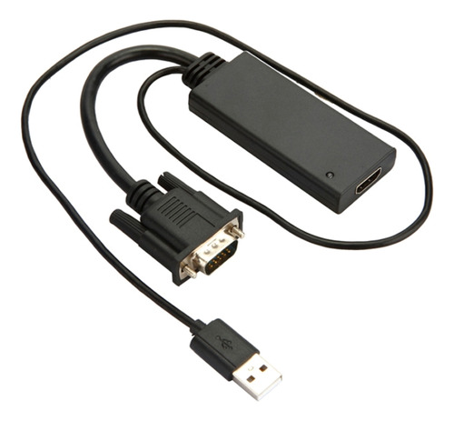 Convertidor Hd55y Vga+usb A Hd 1080p Con Fuente De Alimentac