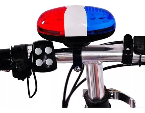 A Timbre De Bicicleta, 6 Led, 4 Tonos Bocina Luz Led Sirena