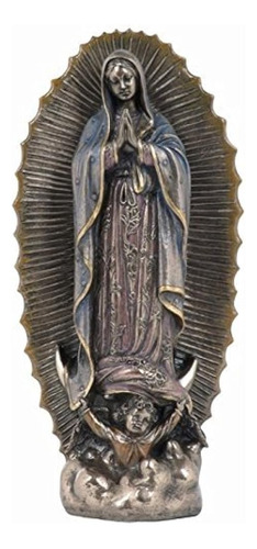 9.38 Pulgadas La Virgen De Guadalupe Figura De Bronce Fundid