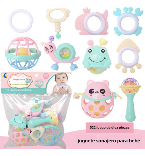 Sonajas Para Bebé Set De 10 Piezas Juguetes De Agarre