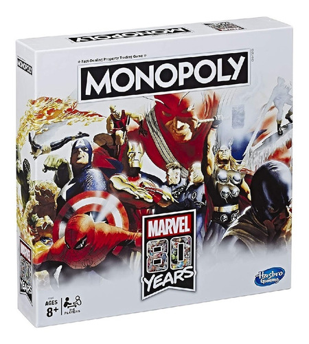 Jogo De Tabuleiro Monopoly Marvel 80 Anos Hasbro E7866