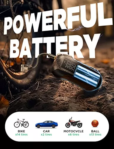 LISEN Bomba de bicicleta eléctrica Mini inflador de neumáticos de  bicicleta, compresor de aire portátil, bomba de aire inalámbrica de 150 PSI  para