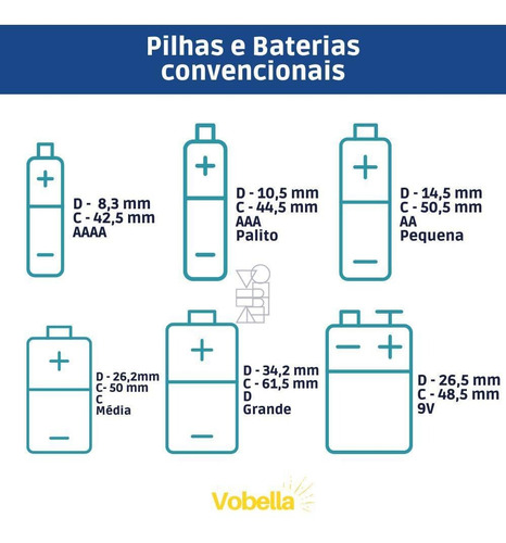 60 Pilhas Zinco Carvão Aaa Palito Comum Caixa Elgin