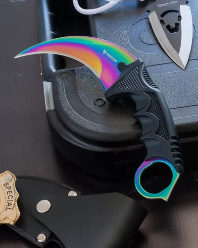 Razor Store - Cuchillo Karambit Táctico Rainbow Fade