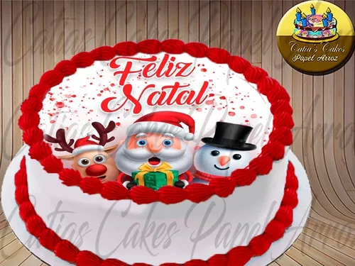 VOSAREA Decoração de papel, papelão, bolo, desenho, bolo, decoração de topo  de bolo, cartão de papelão para bolo de Natal 