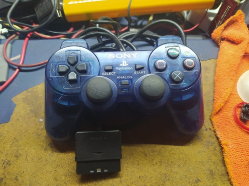 Control Ps2 Playstation 2 Azul Transparente Original
