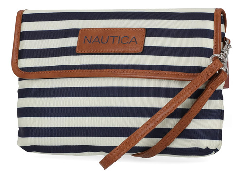 Nautica Womens Crossbody Wallet Wristlet Clutchh, Indigo/bon