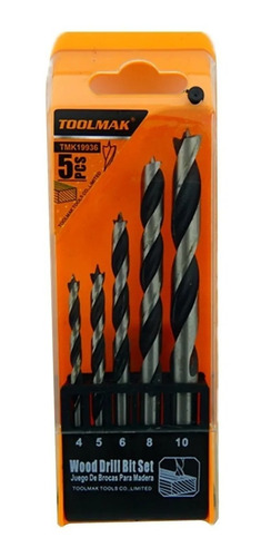 Kit Set Juego Brocas Para Madera 5 Piezas Tmk19936