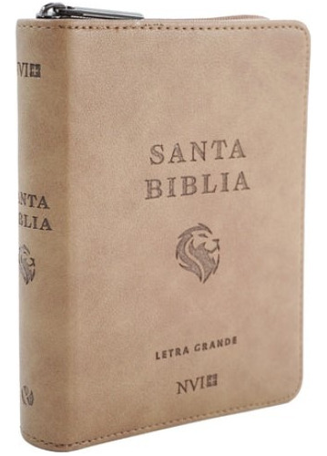 Biblia Nvi Letra Grande, Tamaño Bolsillo Cierre Marrón Claro