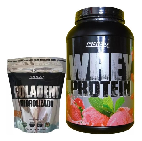 Whety Protein 1kg + Colageno Hydrolizado 330g 30-tomas Build