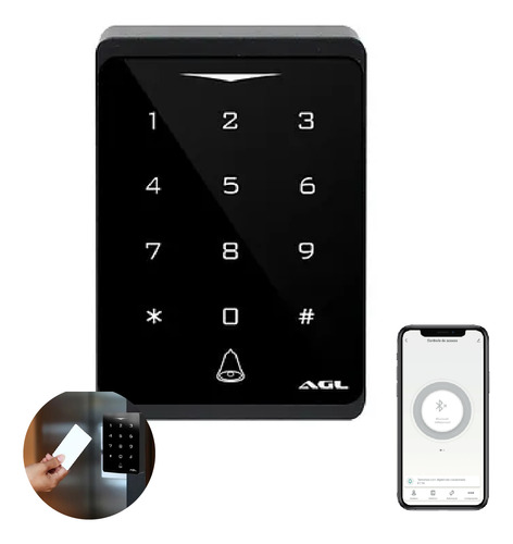 Teclado Para Controle De Acesso Ca1000 Bluetooth Touch Agl N