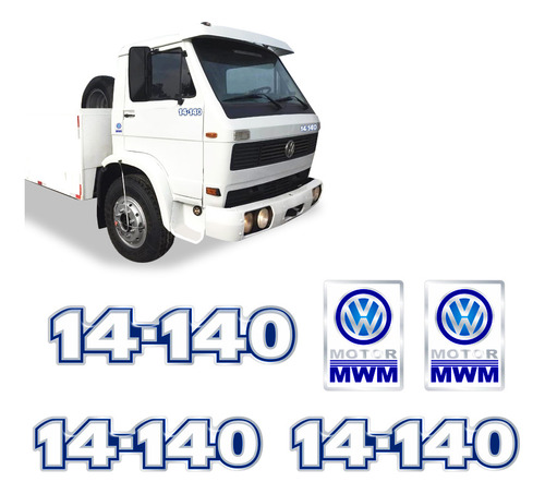 Kit Adesivos 14-140 Emblemas Caminhão Mwm Volkswagen