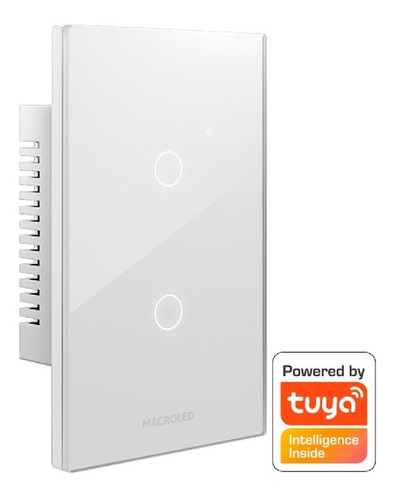 Imagen 1 de 9 de Interruptor Wifi Macroled Smart Tsx2b 2 Canales P/app Tuya