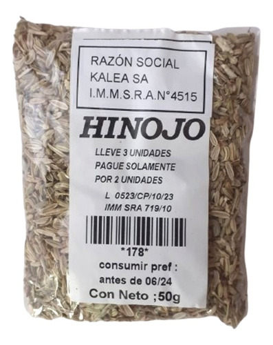 Hinojo 50g Lleve 3 Pague 2