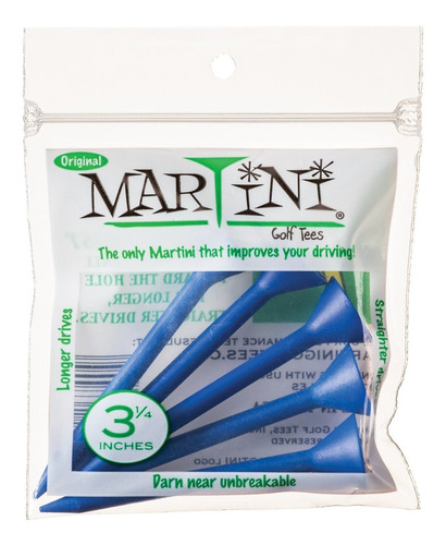 Martini 5 Tee Golf Pl Astico Durable 3-1 4 Color Surtido