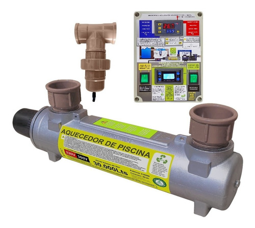 Aquecedor + Ionizador De Piscina 30.000lts Automátic Bivolt