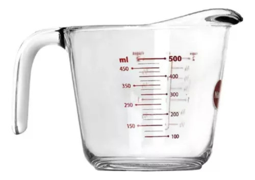 Jarra Medidora En Vidrio Templado 500ml Marinex