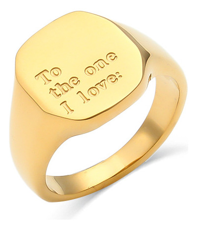 Joyas Chapadas En Oro De 18 Quilates Con Anillo Con Letra In