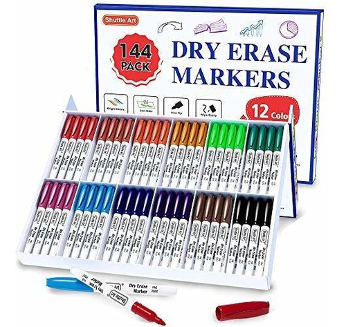 Marcador De Borrado - Dry Erase Markers,shuttle Art 12 Color
