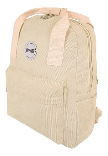 Imagen 8 de 9 de Mochila Borwek De Corderoy Porta Notebook 13'' Oficina.