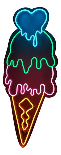 Cartel Neon Led Helado