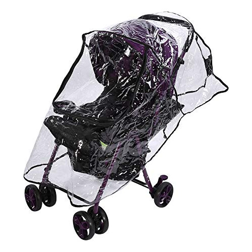 1pc Pvc Universal Waterproof Baby Stroller Rain Cover Dust W