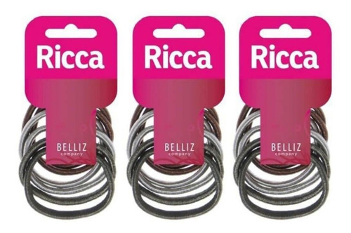 Ricca 900 Elástico P/ Cabelo 7mm (kit C/03)