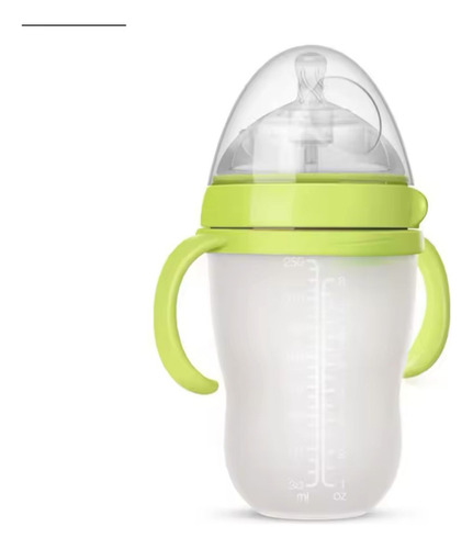 Mamadera De Silicona Con Agarre Y Anti Cólicos 250 Ml Bebes