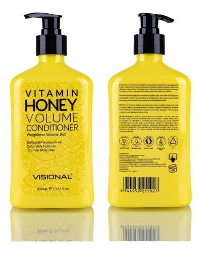 Visional® Acondicionador De Miel Y Vitaminas Sin Sal 400ml