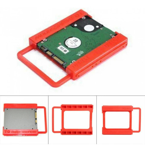 Suporte Vermelho Para 1 Hdd E Ssd Plástico 3.5 Para 2.5 Pol