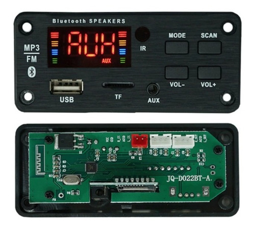 Modulo Reproductor Mp3 Usb/sd/fm/blt/aux 5v 12v