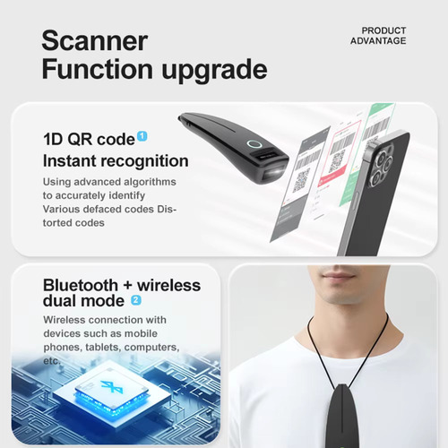 Leitor De Código De Barras Olpay Tdw7 Alfanumerico Bluetooth