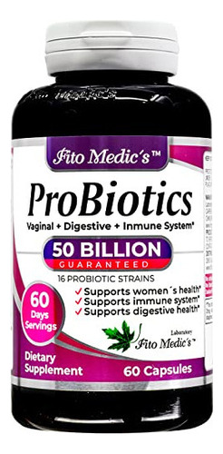 Fito Medic's Lab - Probióticos Para Mujeres - 50 Mil Millon