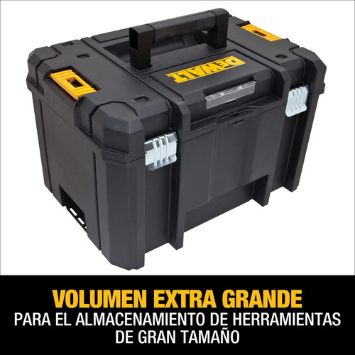 Caja Profunda 17'' Con Charola Tstak Dewalt Dwst17806 Color Negro