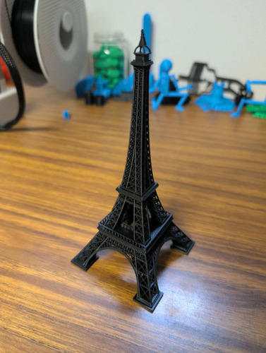 Torre Eiffel Miniatura Decoración Negro
