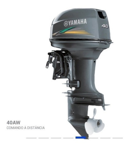 Imagem 1 de 3 de Motor De Popa Yamaha 40hp Awhs Partida Elétrica 
