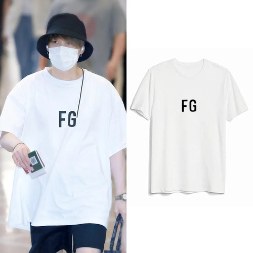 Remera Fg Suga Bts - Unisex Blanca 