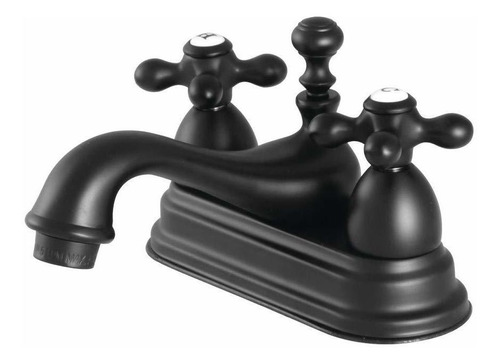 Grifo Baño Central 4  Color Negro Mate