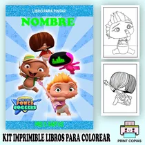 Comprar Kit Libro Para Pintar Mini Beat Power Rockers Imprimible Var