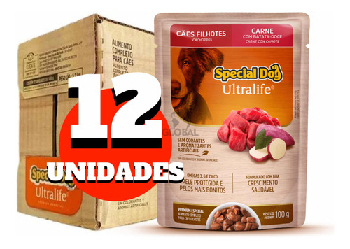 Sachê Special Dog Filhote Carne 100 Gr Caixa Lacrada C/12 Un