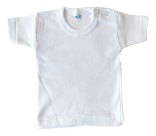 Imagen 2 de 3 de Playera Para Bebé Recien Nacido Manga Corta 100% Algodón