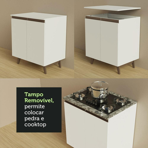 Cocina Integral Completa Modular Esquinero Madesa Reims 402cm Color Blanco 01