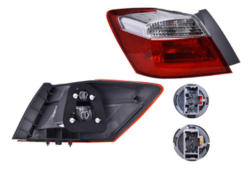 Calavera Honda Accord 2013 2014 2015 Exterior Izq 4 Ptas Xpo