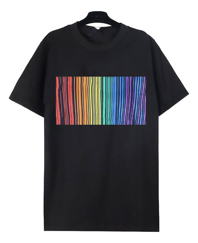 Playera Diseño Rayas Cuello Redondo Manga Corta Para Hombre