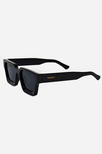 Lentes De Sol Baroc Unisex Square Clásico Negro Elegante Diseño Square Black