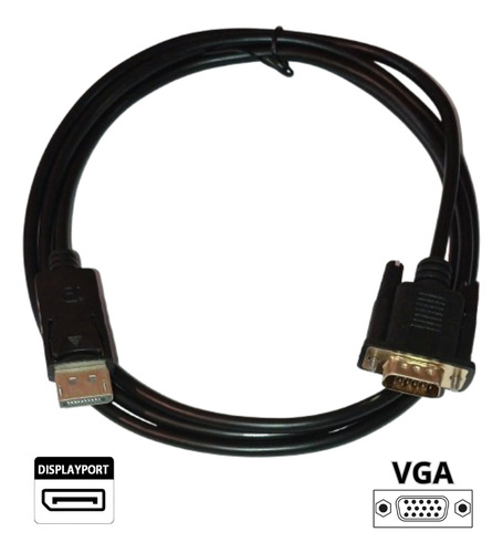 Cable Display Port A Vga 15 Pines 1.8mtrs