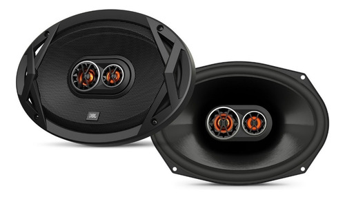 Par Alto Falante Jbl Harman 6x9 Triaxial Club 9630 160w Rms Cor Preto/laranja